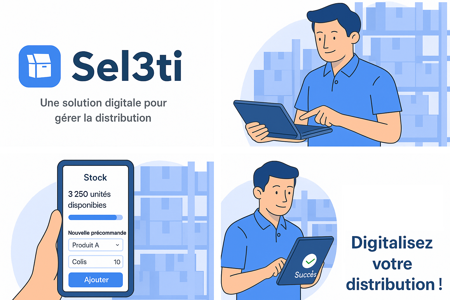 Illustration gestion distribution